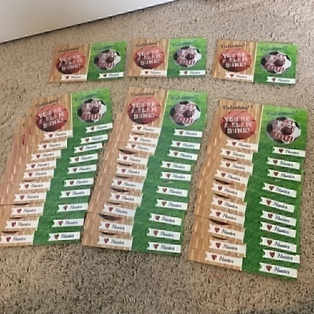 Personalized Hunter Sports Valentines